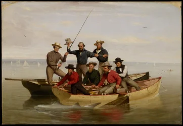 Eine Angelgesellschaft vor Long Island, 1860